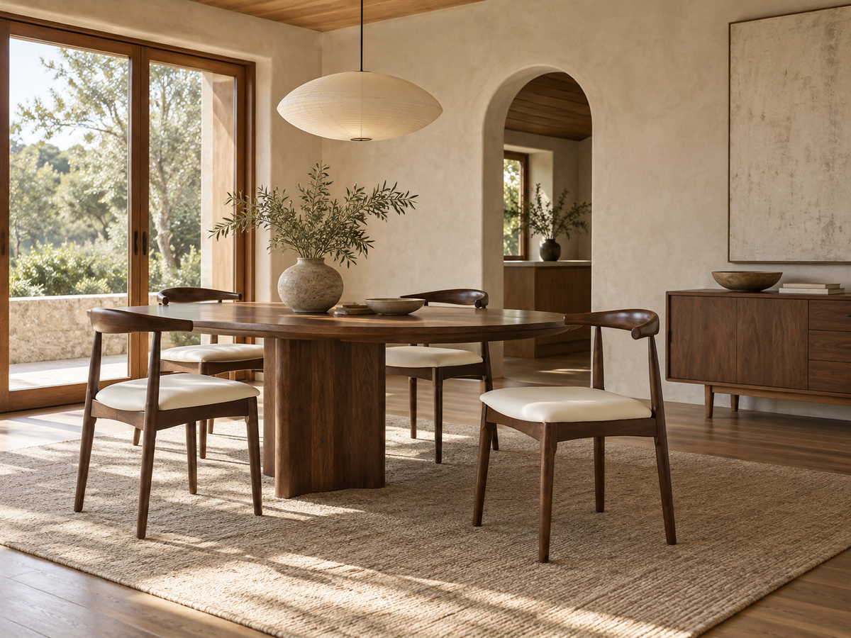 Upholstered Wooden with PU leather Chair