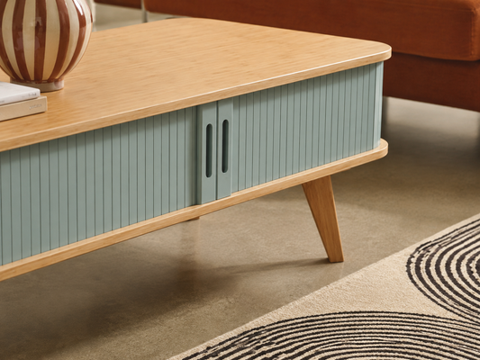 Bamboo Coffee Table with compartement