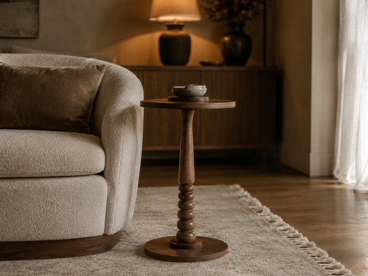 Decorative Round Wooden Side Table