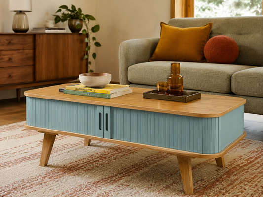 Bamboo Coffee Table with compartement