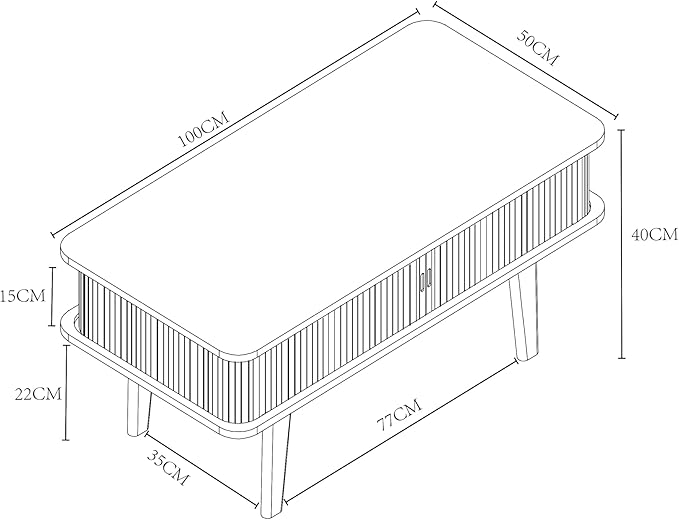 Bamboo Coffee Table with compartement