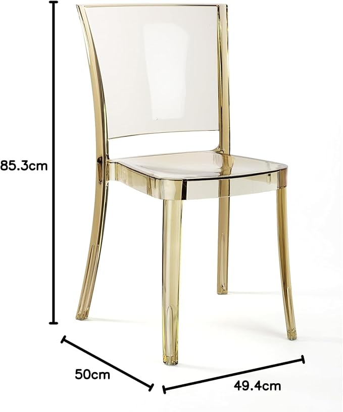 Lucienne Transparent Dining Chair Set of 4
