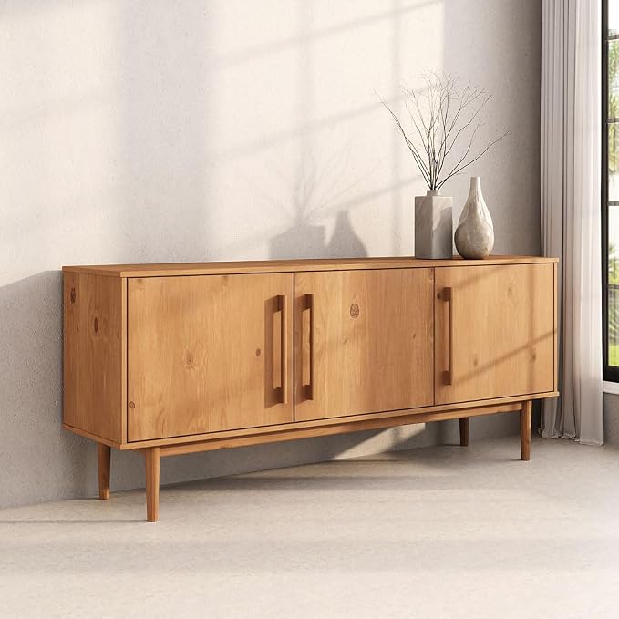 Pine wood Sideboard with Doors