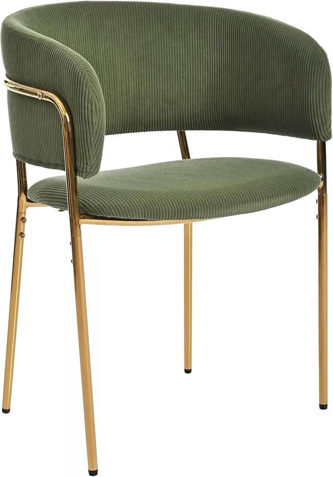Green Corduroy Dining Chair Set of 4