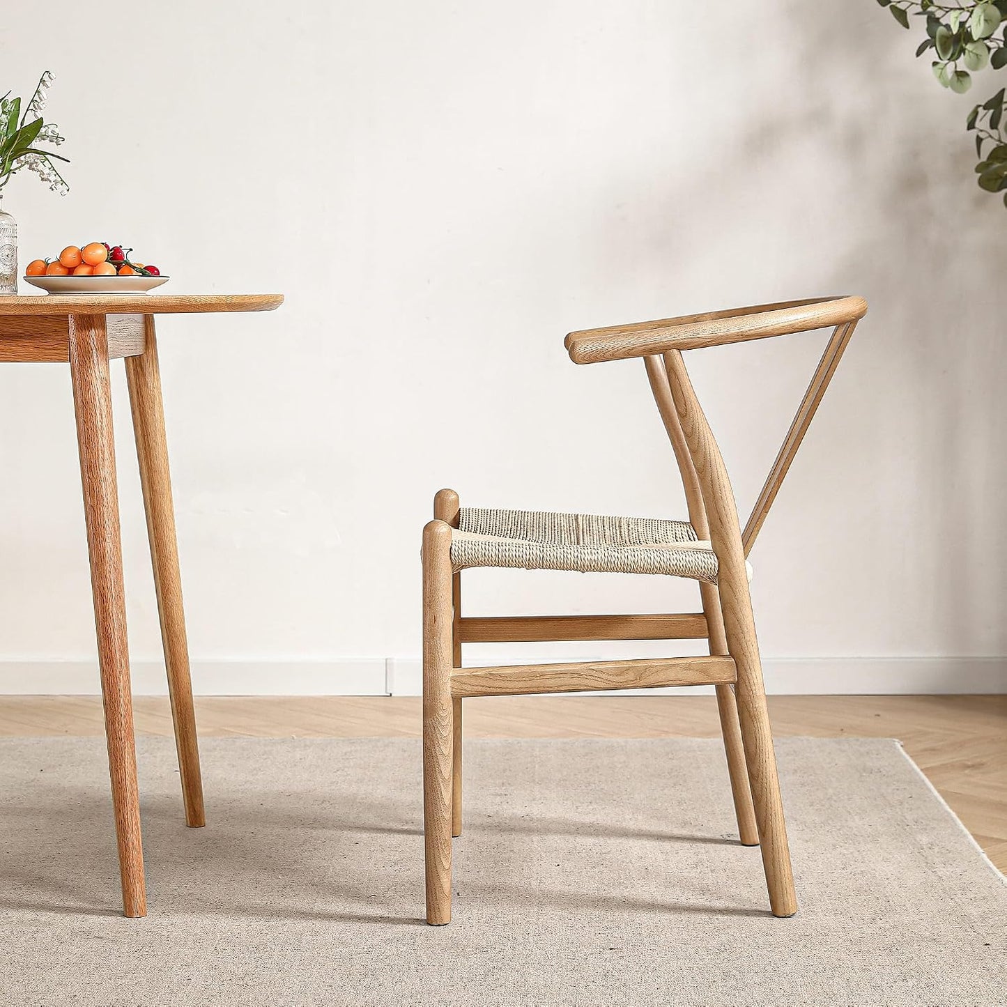 Scandinavian Paper Cord Dining Chair