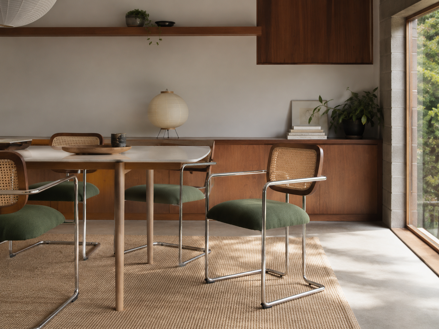 Upholstered Mid-Century Dining Chair - Set of 2